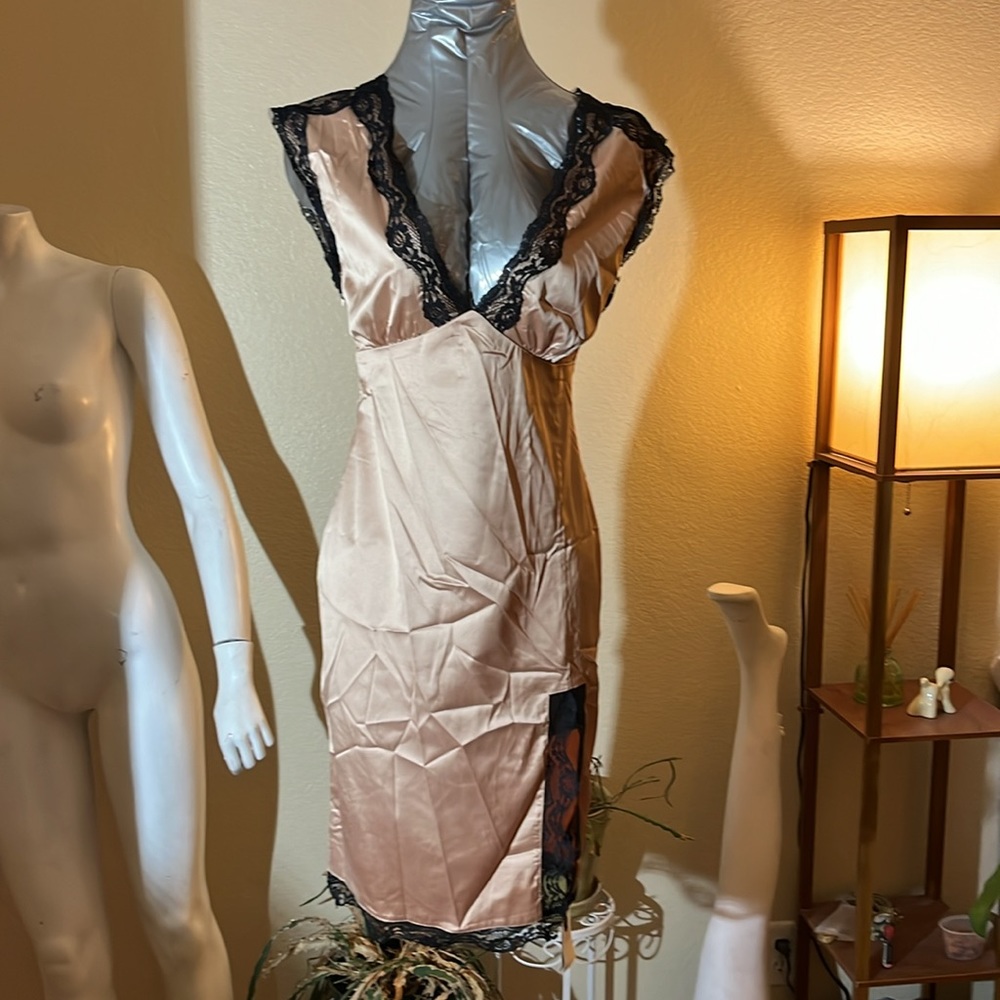 Satin dress, XS.